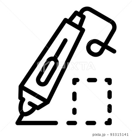 3d doodler pen icon, outline style 93315141