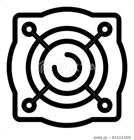 Round ventilaton cover icon, outline style Round ventilaton cover icon, outline style 93315300