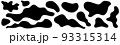 Irregular amorphous blob shapes, liquid amoeba asymmetric forms. Black ink puddle splash, fluid stain isolated on white background. Vector illustration. 93315314