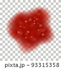 Strawberry drip jam splash. Melt syrup blob, red strawberry jelly or confiture, liquid  flow. Isolated on transparent background. Vector illustration 93315358