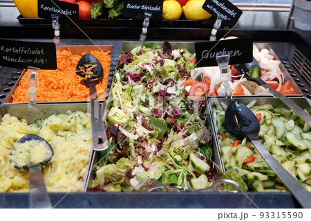 Salad bar in highway restaurant in Pentling, Germany 93315590