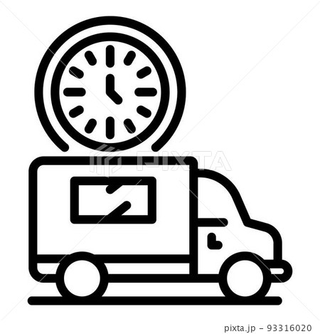 Delivery sales car icon, outline style 93316020