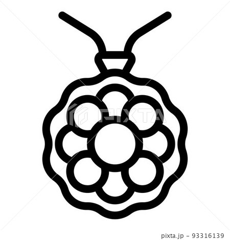 Medal necklace icon, outline style 93316139