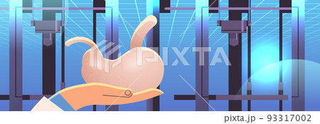 researcher hand holding stomach model printed...のイラスト素材 [93317002] - PIXTA