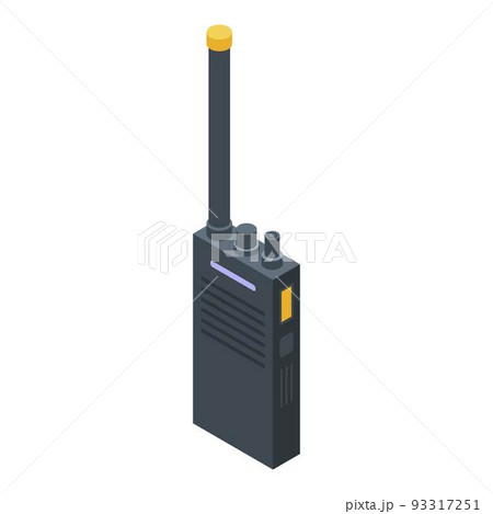 Personal guard walkie talkie icon, isometric style Personal guard walkie talkie icon, isometric style 93317251