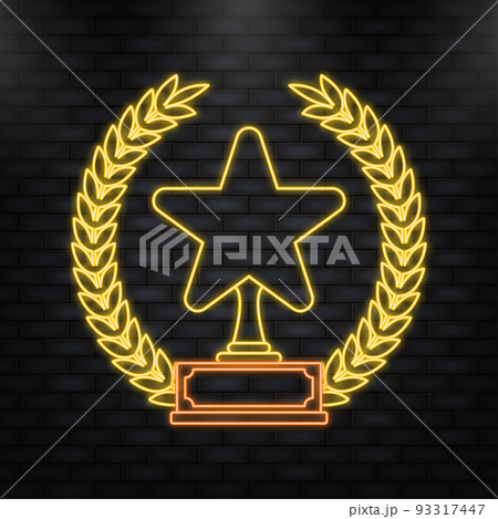 Winner cup in gold color with confity on white background. Vector illustration. Winner cup in gold color with confity on white background. Vector illustration. 93317447