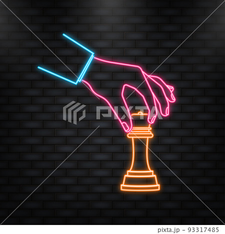 Chess step, great design for any purposes. Business strategy. Vector minimalist background Chess step, great design for any purposes. Business strategy. Vector minimalist background 93317485