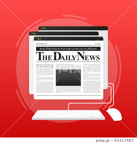 Blank daily newspaper. Breaking news. News and press. 93317487