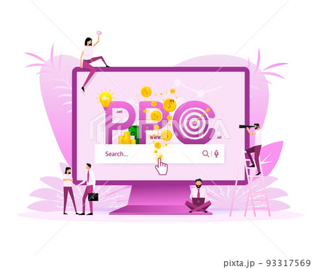 Ppc people. Web search concept. Business concept.Vector illustration digital design 93317569