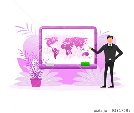 Logistic people, great design for any purposes. Vector illustration. 93317595