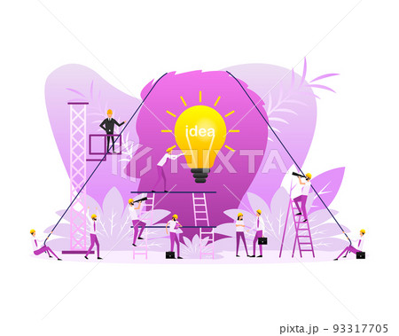 Idea lamp people, great design for any purposes. Bulb light vector icon 93317705