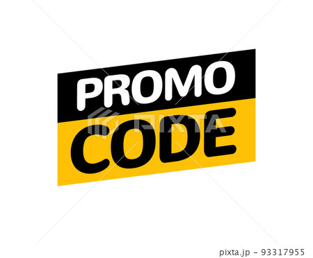 Promo code coupon price label voucher. Discount promo code digital vector promotion badge cost 93317955