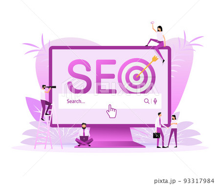 Social media marketing. Flat illustration. Isometric illustration. Flat design 93317984
