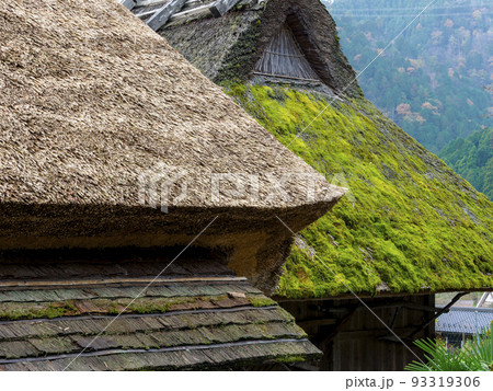 新旧の茅葺き屋根 新旧の茅葺き屋根 93319306