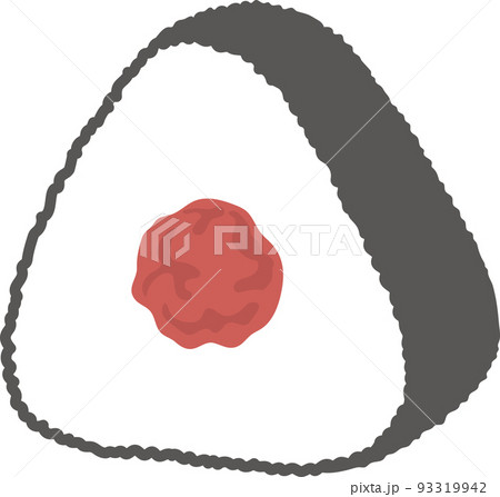 梅おにぎりのイラスト素材