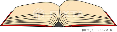 開いた古い本のイラスト素材 93320161