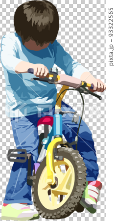 自転車に乗る子供の人物イラスト背景透明画像 自転車に乗る子供の人物イラスト背景透明画像 93322565