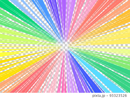 Concentrated line sunburst radiation background like a rainbow flash 93323526