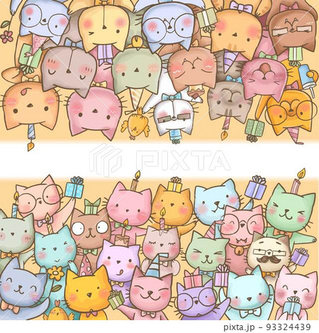 Cute Anime Cats LGBT Cute Cat Kawaii Gay Pride Painting by Amango Design -  Fine Art America
