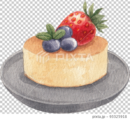 Celebrating Pancake day, healthy breakfast. Delicious homemade american pancakes watercolor icon png 93325918