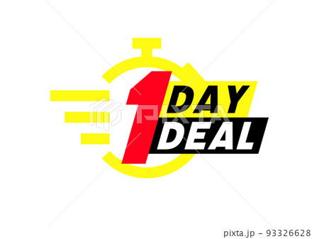One Day Deal signs. Big Super sale, special offer, clearance  online banner. 93326628