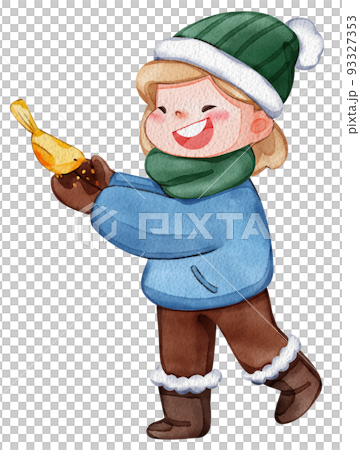Children enjoy winter watercolor icon png Children enjoy winter watercolor icon png 93327353