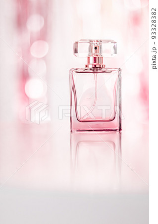 Perfume bottles on glamour background, floral feminine scent, fr