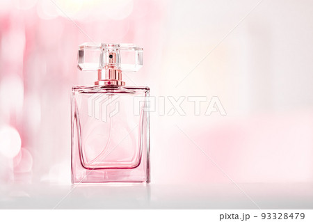 Perfume bottle on glamour background, floral feminine scent, fragrance and eau de parfum as luxury holiday gift, cosmetic and beauty brand present concept 93328479