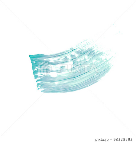 Pastel mint beauty swatch, skincare and makeup cosmetic product sample texture isolated on white background, make-up smudge, cream cosmetics smear or paint brush stroke closeup 93328592