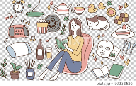 放鬆套裝，手寫風格 93328636