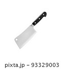 Large sharp cleaver knife kitchenware vector 93329003