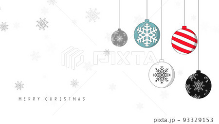 Merry Christmas and Happy New Year. Christmas decoration. Christmas ball, baubles 93329153