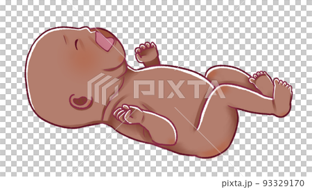 Newborn baby illustration material 93329170