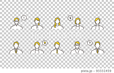 Business person icon set 93331459