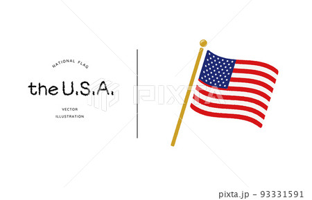 アメリカの国旗アイコン ベクターイラスト USA