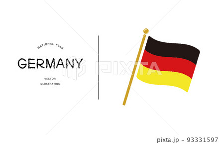 ドイツの国旗アイコン ベクターイラスト 93331597