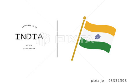 インドの国旗アイコン ベクターイラスト 93331598