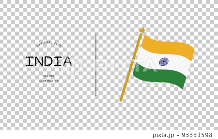 インドの国旗アイコン ベクターイラスト 93331598