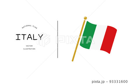 イタリアの国旗アイコン ベクターイラスト