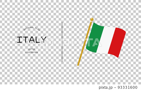 イタリアの国旗アイコン ベクターイラスト 93331600