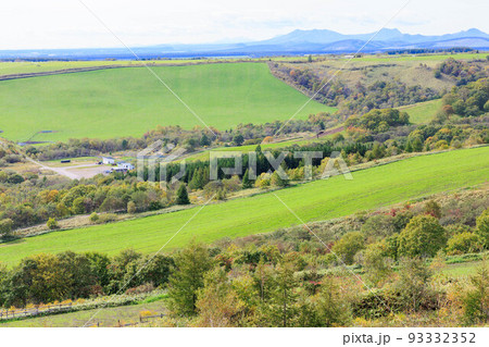 晴天で開陽台からの眺め「秋の北海道」 晴天で開陽台からの眺め「秋の北海道」 93332352