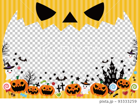 Halloween big frame horizontal yellow striped Halloween big frame horizontal yellow striped 93333259