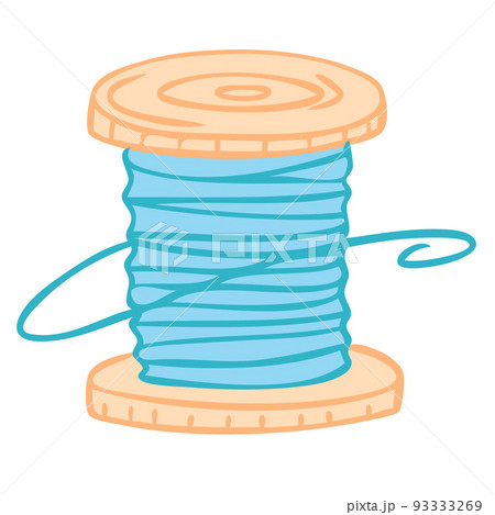 Spool of thread for sewing. Fashion designer tool. 93333269