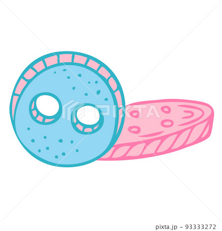 Button for sewing. Fashion designer tool. Vector illustration Button for sewing. Fashion designer tool. Vector illustration 93333272