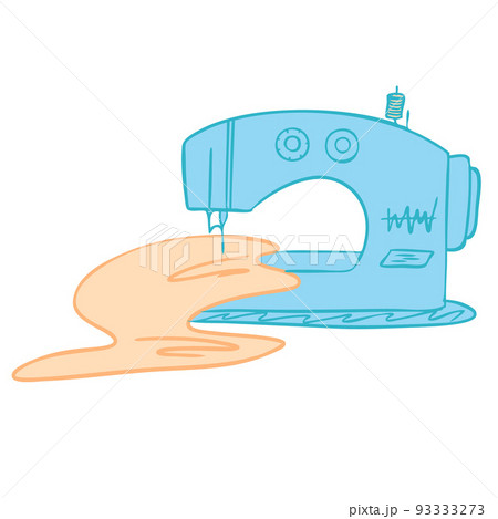 Sewing machine. Fashion designer tool. Vector illustration 93333273