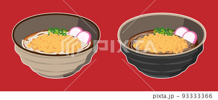 たぬきうどん・たぬきそばのセット(白フチあり) たぬきうどん・たぬきそばのセット(白フチあり) 93333366