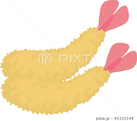 お弁当の具材_エビフライ2本 お弁当の具材_エビフライ2本 93333549