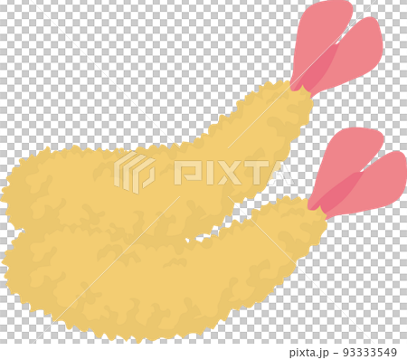 お弁当の具材_エビフライ2本 お弁当の具材_エビフライ2本 93333549