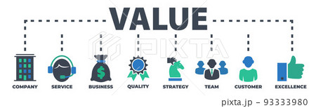 VALUE Concept with icons and signsのイラスト素材 [93333980] - PIXTA