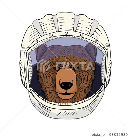 Bear astronaut, hand drawn vector animal illustration, for t-shirt and other uses. Bear astronaut, hand drawn vector animal illustration, for t-shirt and other uses. 93335989